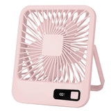 Mini Desktop Cooling Fan Rechargeable Battery Powered with LCD Display Household Appliances - Tophatter Daily Deals