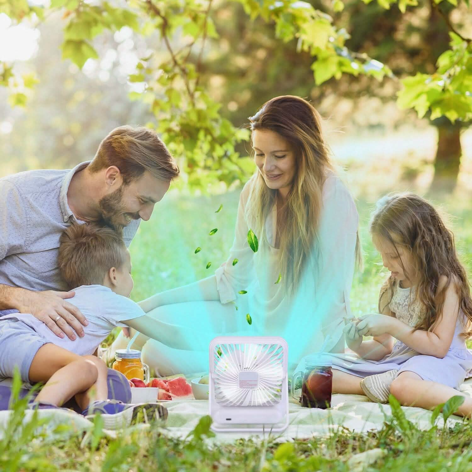 Mini Desktop Cooling Fan Rechargeable Battery Powered with LCD Display Everything Else - Tophatter Daily Deals