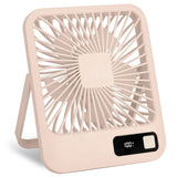 Mini Desktop Cooling Fan Rechargeable Battery Powered with LCD Display Household Appliances - Tophatter Daily Deals