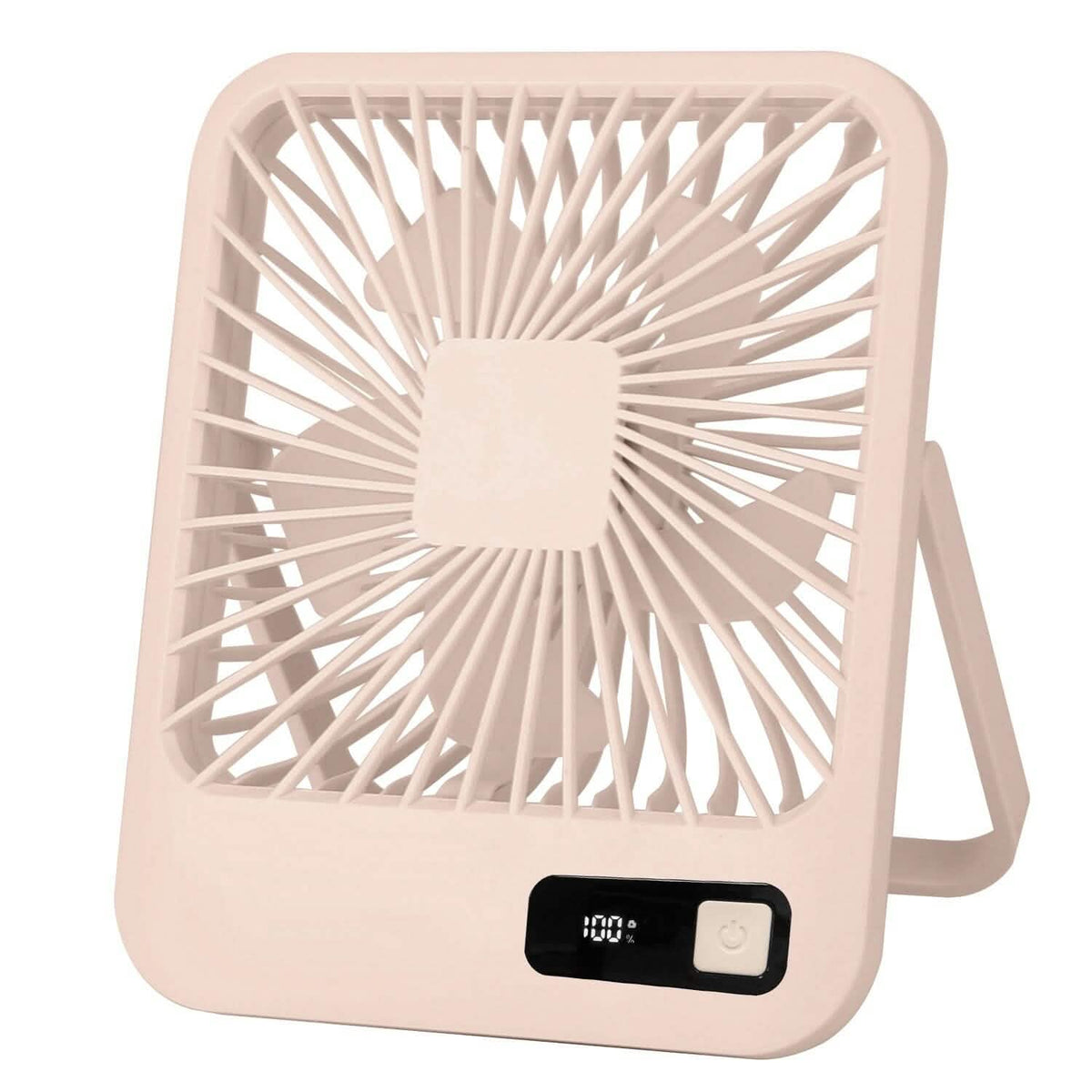 Mini Desktop Cooling Fan Rechargeable Battery Powered with LCD Display Household Appliances - Tophatter Daily Deals
