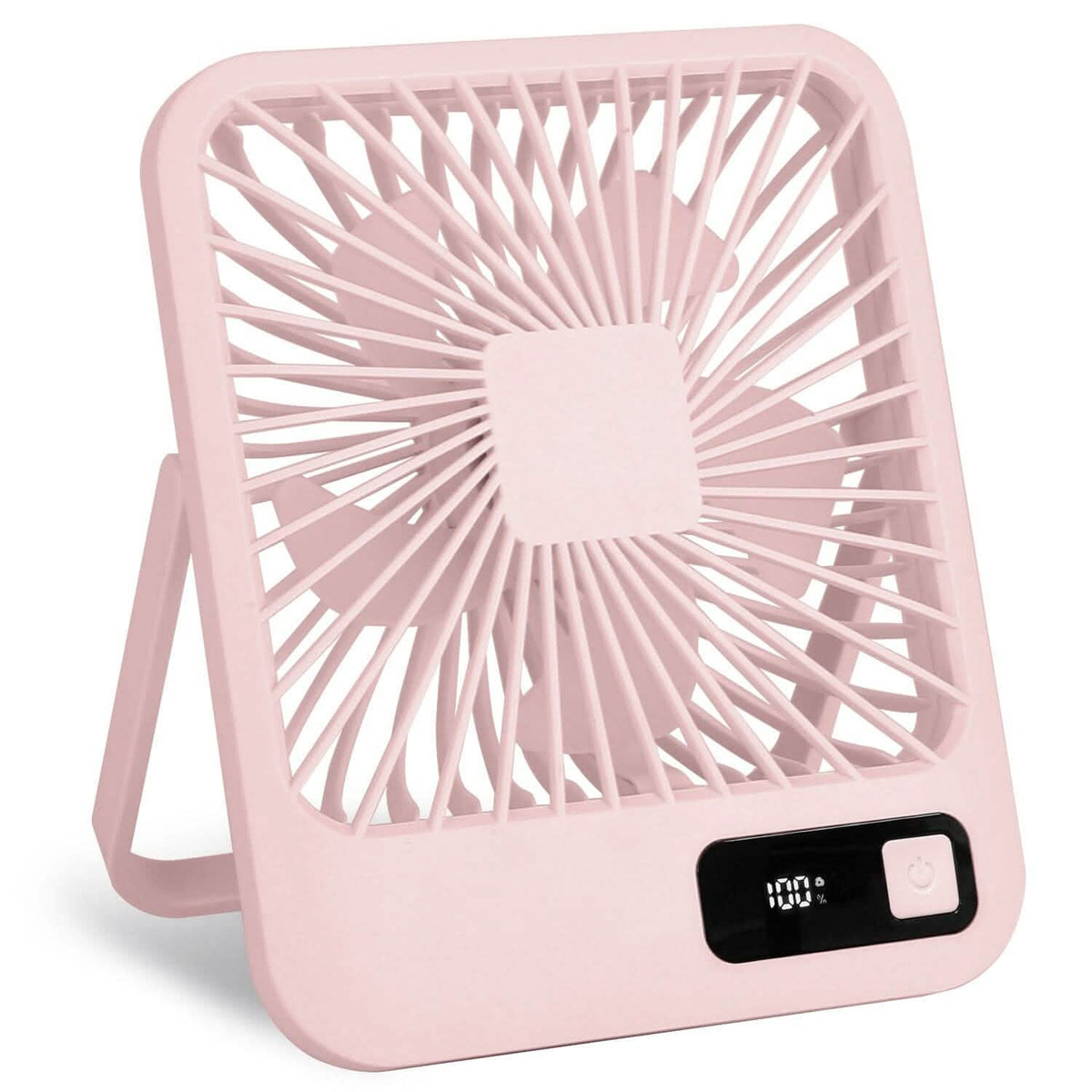 Mini Desktop Cooling Fan Rechargeable Battery Powered with LCD Display Household Appliances - Tophatter Daily Deals