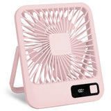Mini Desktop Cooling Fan Rechargeable Battery Powered with LCD Display Household Appliances - Tophatter Daily Deals
