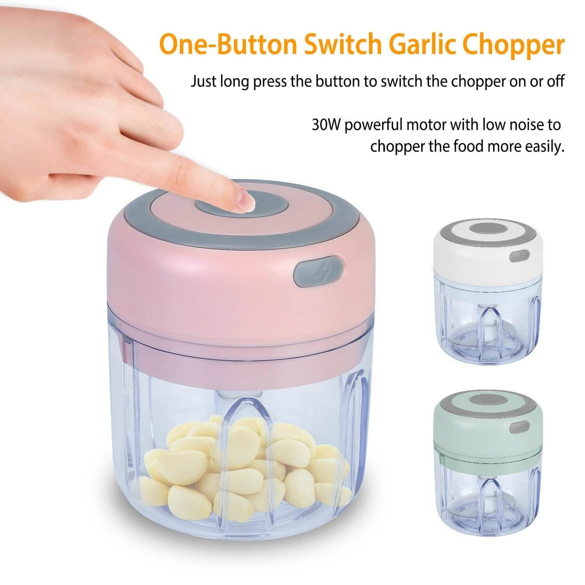 Mini Electric Cordless Garlic Chopper Kitchen Tools & Gadgets - Tophatter Daily Deals