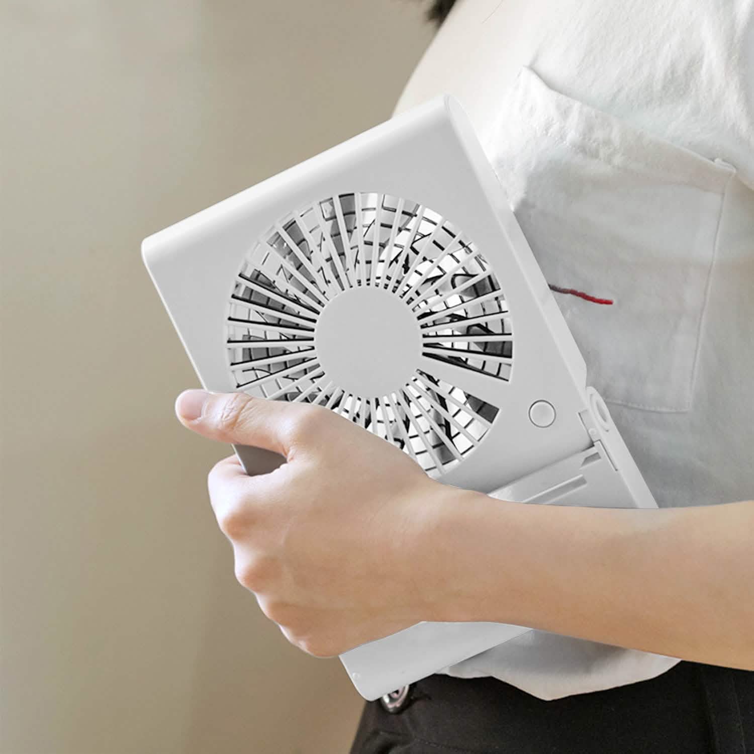 Mini Electric Desk Fan USB Rechargeable Household Appliances - Tophatter Daily Deals