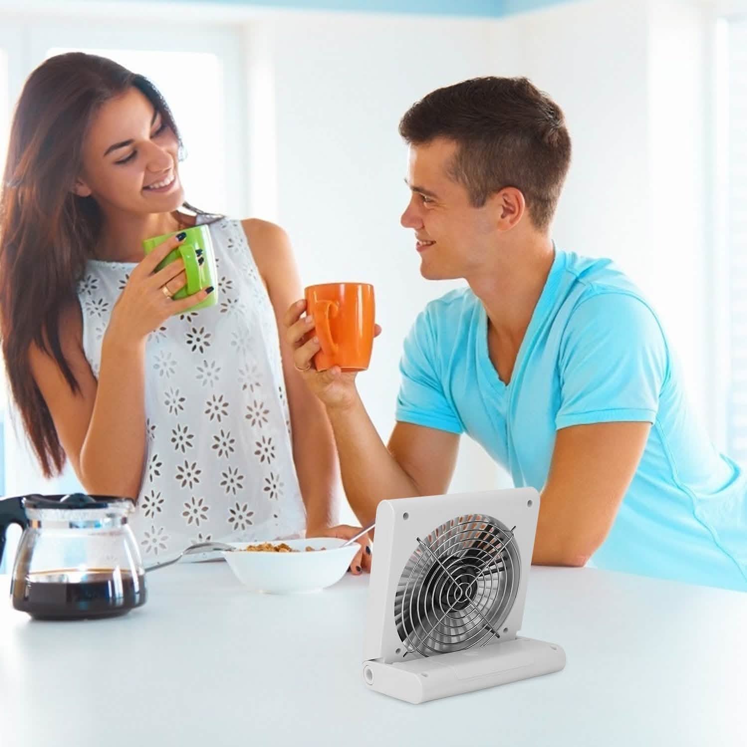 Mini Electric Desk Fan USB Rechargeable Household Appliances - Tophatter Daily Deals