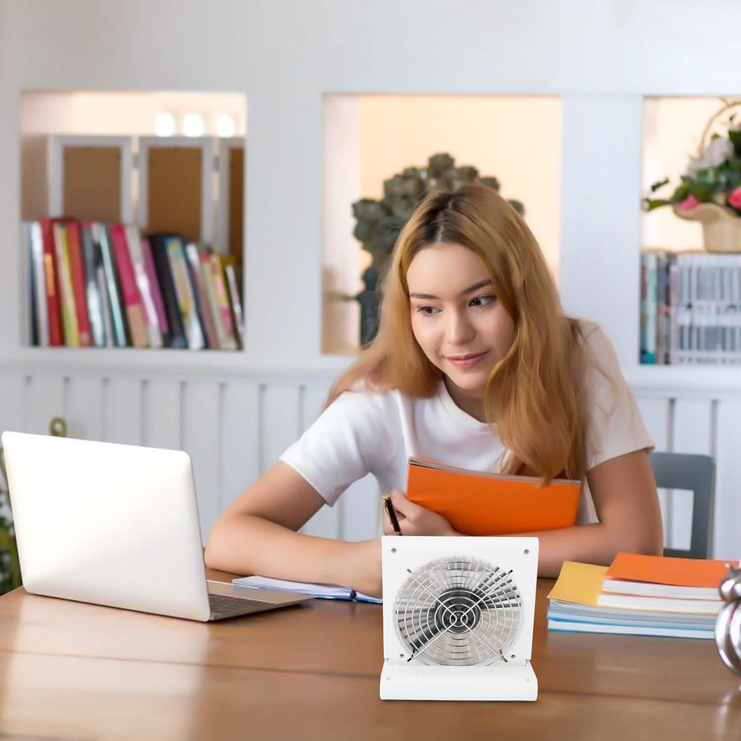 Mini Electric Desk Fan USB Rechargeable Household Appliances - Tophatter Daily Deals