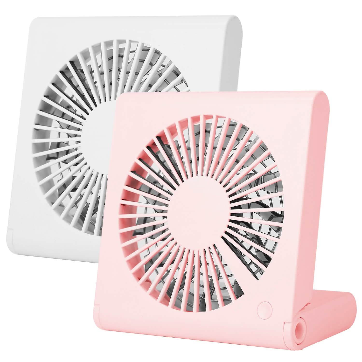 Mini Electric Desk Fan USB Rechargeable Household Appliances - Tophatter Daily Deals