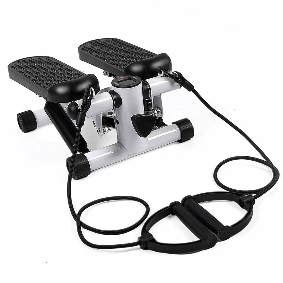 Mini Fitness Stepper with 2 Resistance Bands LCD Monitor Fitness & Exercise - Tophatter Daily Deals