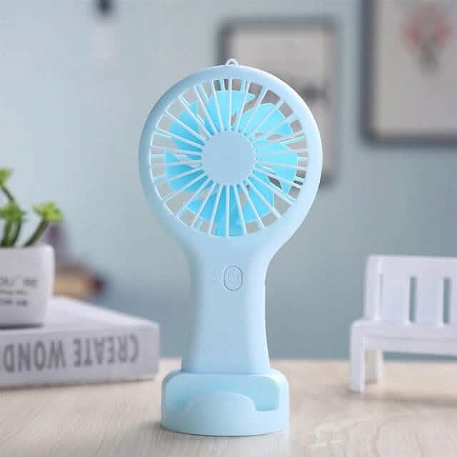 Mini Handheld Fan Blue Household Appliances - Tophatter Daily Deals