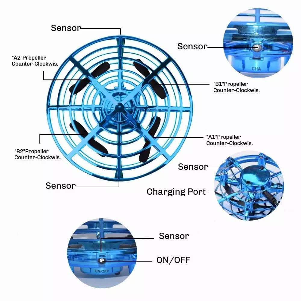 Mini Helicopter UFO RC Drone Infraed Hand Sensing Aircraft Toys & Games - Tophatter Daily Deals