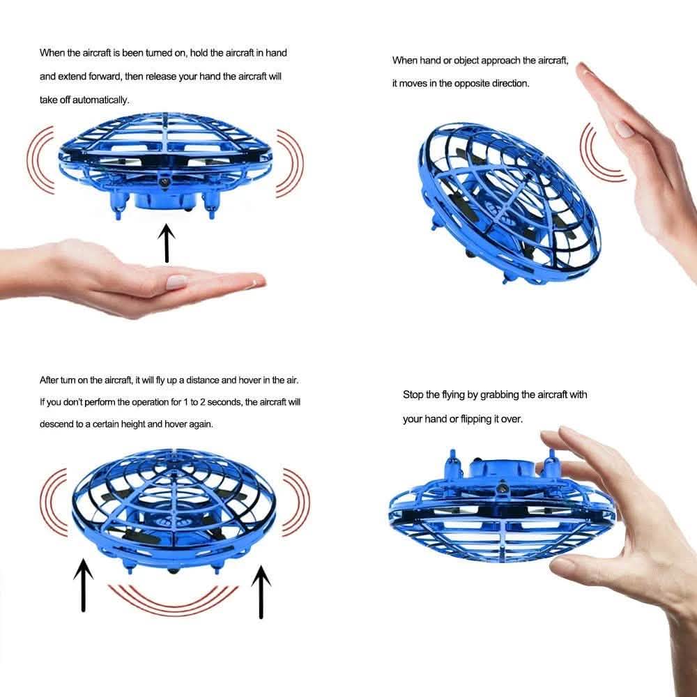 Mini Helicopter UFO RC Drone Infraed Hand Sensing Aircraft Toys & Games - Tophatter Daily Deals