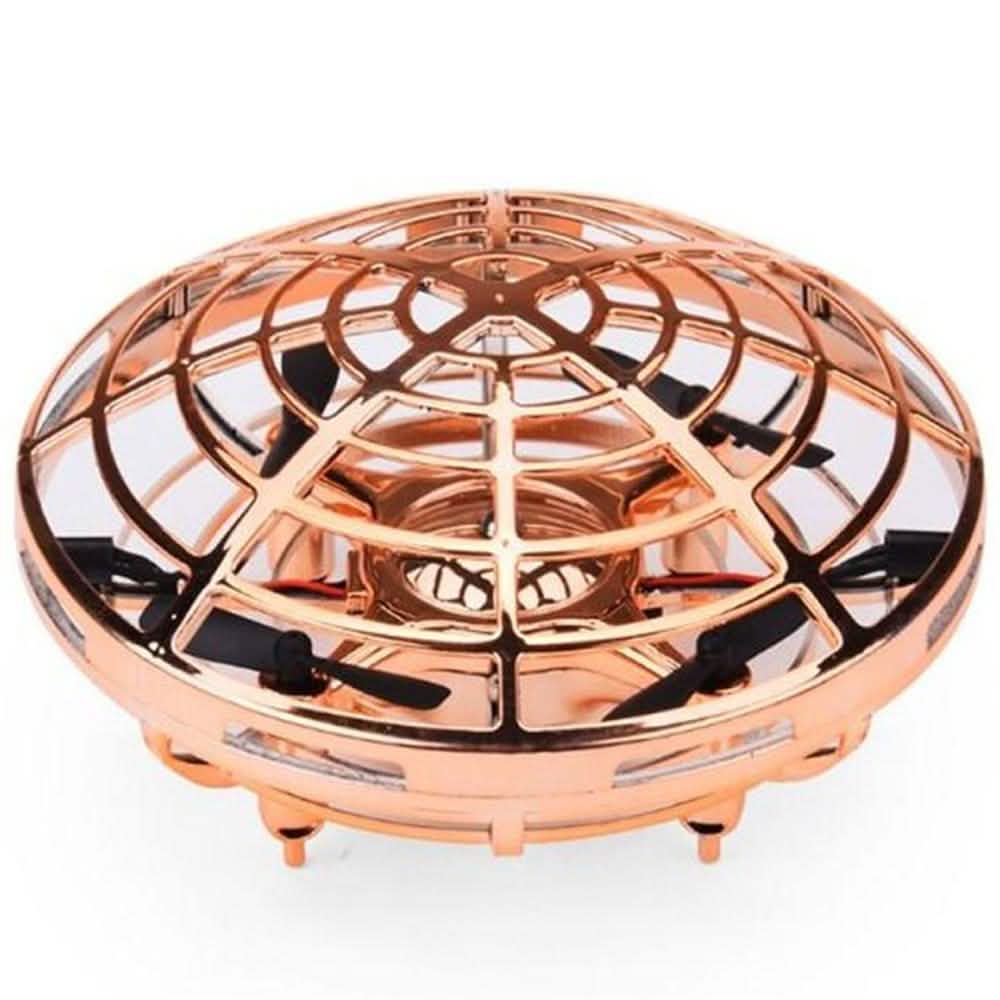 Mini Helicopter UFO RC Drone Infraed Hand Sensing Aircraft Gold Toys & Games - Tophatter Daily Deals