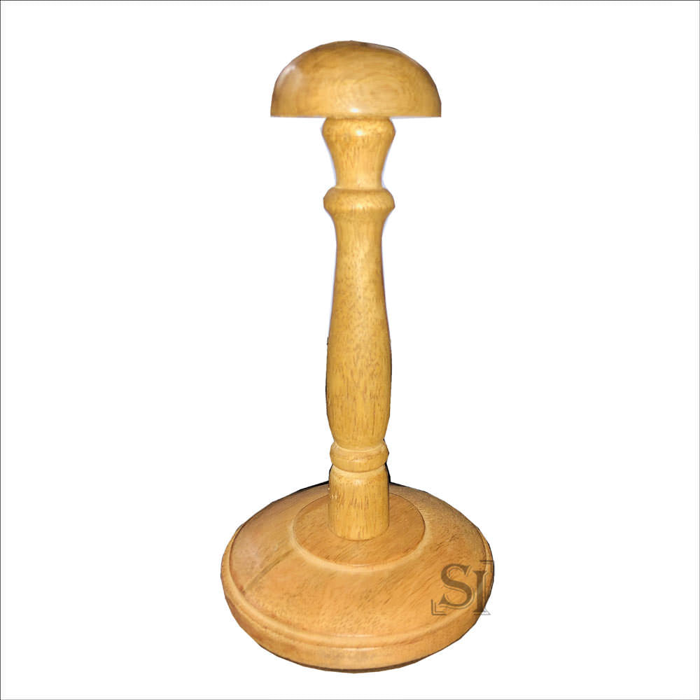 Mini Helmet Wooden Display Stand - TOPHATTER'S ARMORY DEALS Collectible Weapons - Tophatter Daily Deals