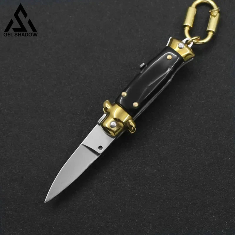 Mini Italian Stiletto AKC Switch Blade Express Keychain-GS123 Black KNIVES - Tophatter Daily Deals
