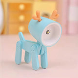 Mini LED Desk Lamp Deer Blue Indoor Lighting - Tophatter Daily Deals