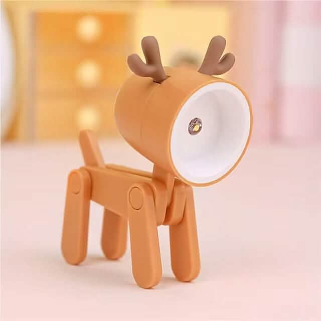 Mini LED Desk Lamp Deer Brown Indoor Lighting - Tophatter Daily Deals