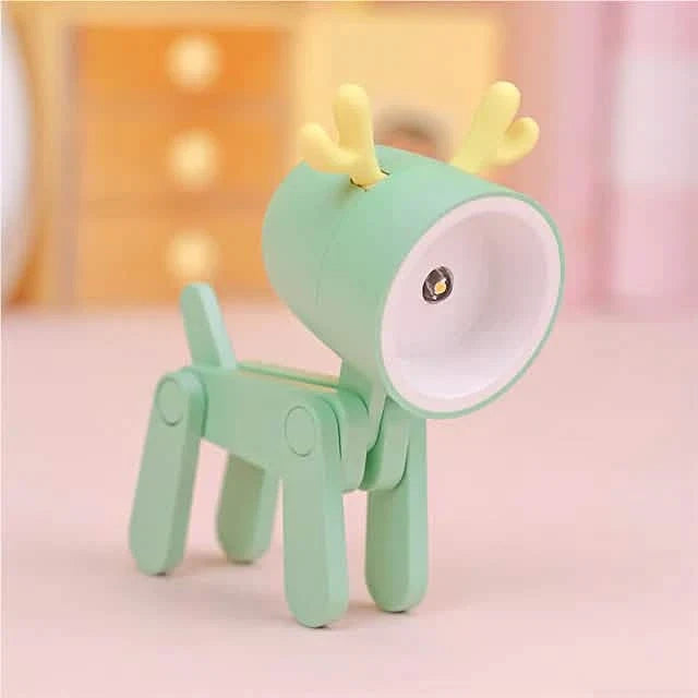 Mini LED Desk Lamp Deer Green Indoor Lighting - Tophatter Daily Deals