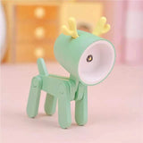 Mini LED Desk Lamp Deer Green Indoor Lighting - Tophatter Daily Deals