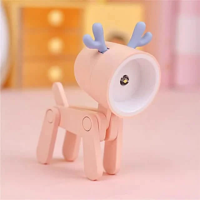 Mini LED Desk Lamp Deer Pink Indoor Lighting - Tophatter Daily Deals