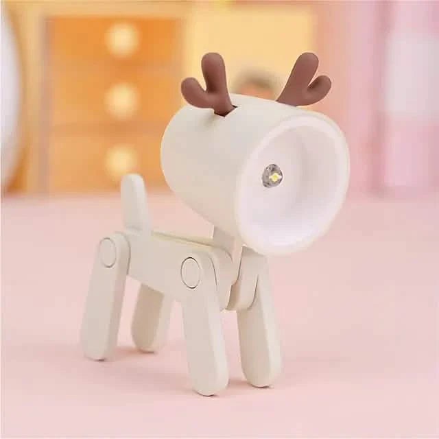 Mini LED Desk Lamp Deer White Indoor Lighting - Tophatter Daily Deals