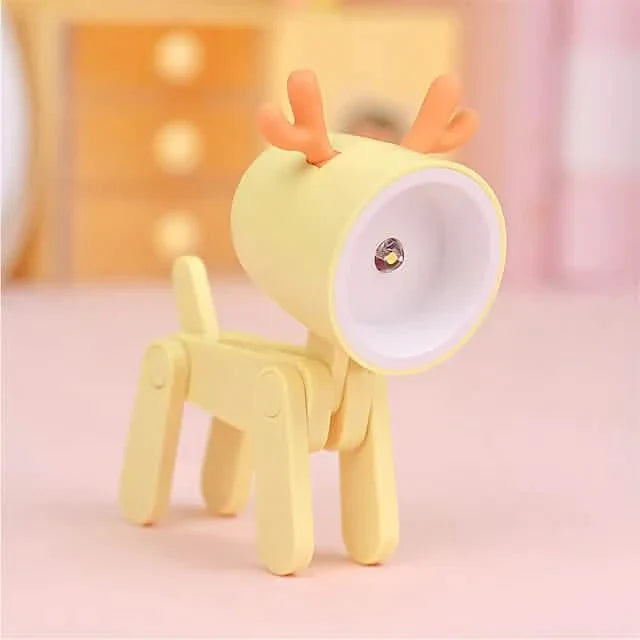 Mini LED Desk Lamp Deer Yellow Indoor Lighting - Tophatter Daily Deals