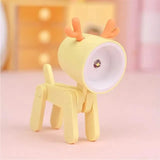 Mini LED Desk Lamp Deer Yellow Indoor Lighting - Tophatter Daily Deals