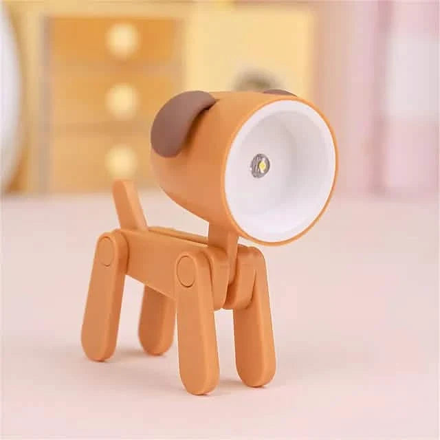 Mini LED Desk Lamp Dog Brown Indoor Lighting - Tophatter Daily Deals