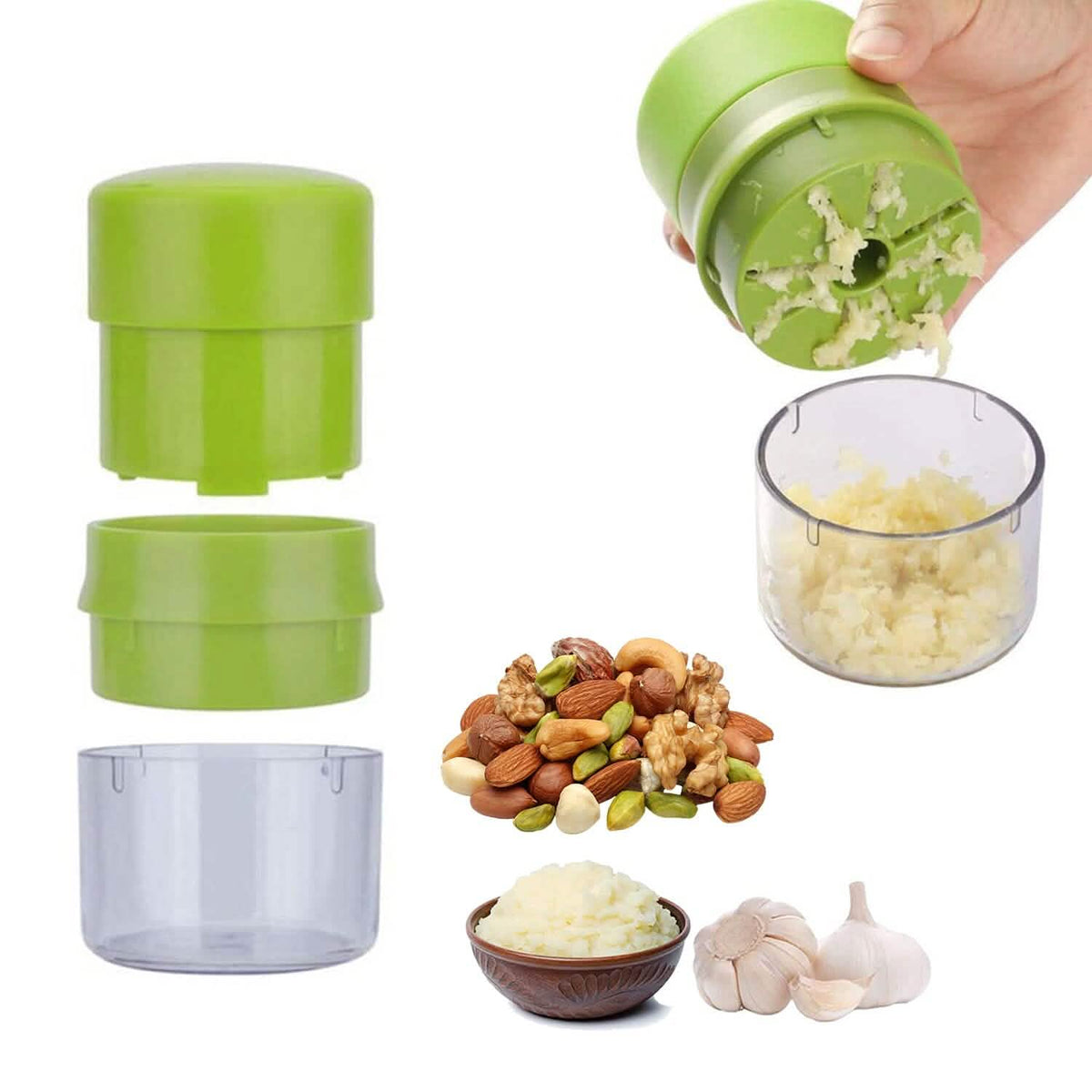 Mini Manual Food Chopper Dicer, Presser Mincer Kitchen Tool Kitchen Tools & Gadgets - Tophatter Daily Deals