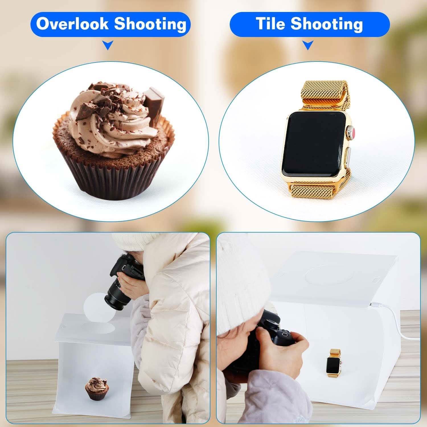 Mini Photo Studio Box Photography with 6 Color Backdrops Cameras & Drones - Tophatter Daily Deals