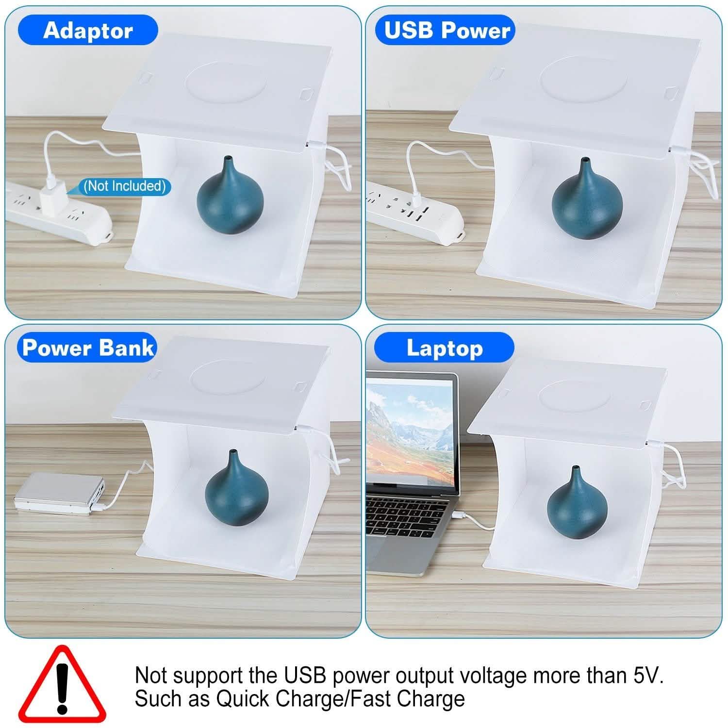 Mini Photo Studio Box Photography with 6 Color Backdrops Cameras & Drones - Tophatter Daily Deals