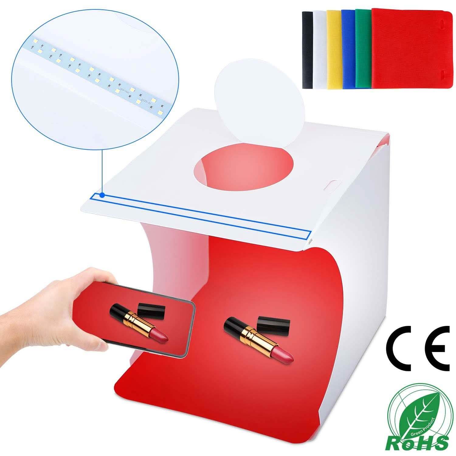 Mini Photo Studio Box Photography with 6 Color Backdrops Cameras & Drones - Tophatter Daily Deals