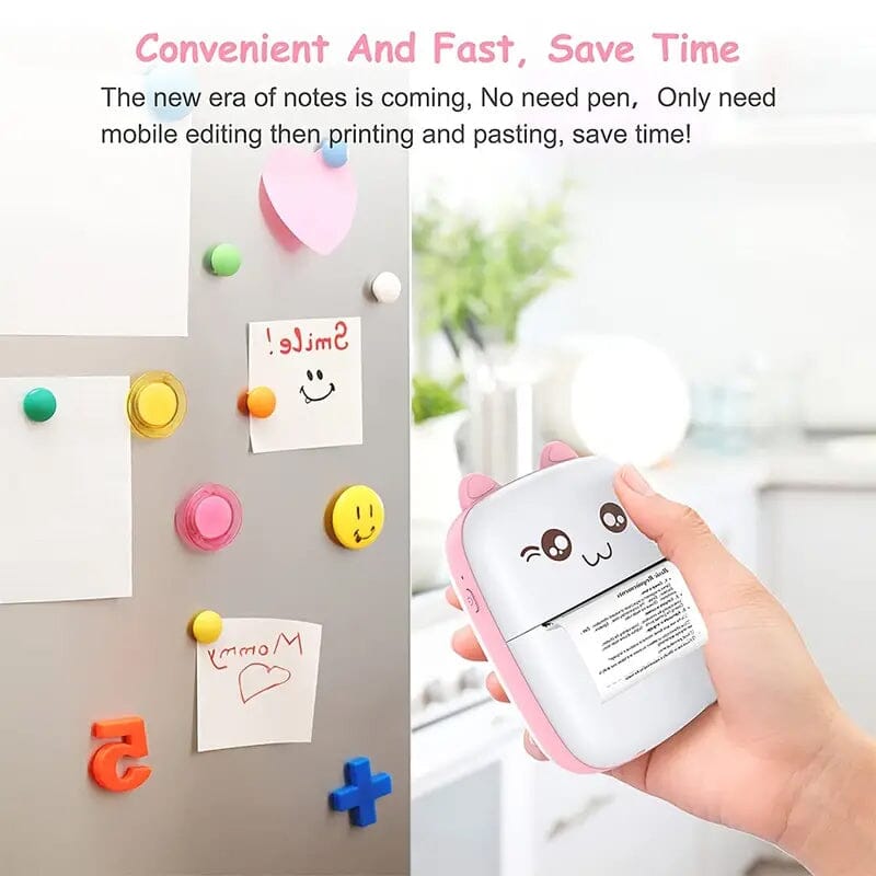Mini Pocket Wireless BT Thermal Inkless Printer for Smartphones Portable Printer - Tophatter Daily Deals