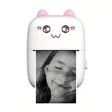 Mini Pocket Wireless BT Thermal Inkless Printer for Smartphones Pink Portable Printer - Tophatter Daily Deals