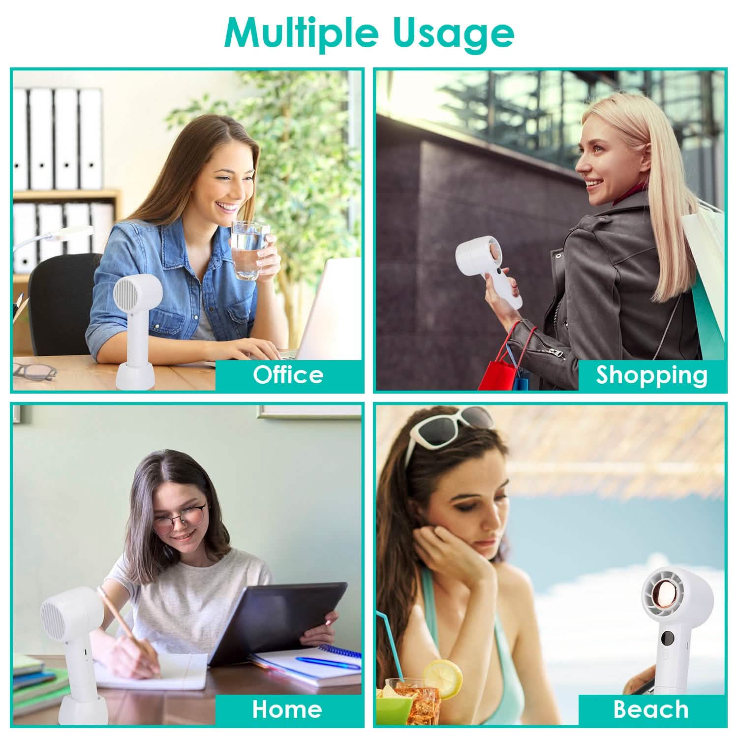 Mini Portable USB Rechargeable Handheld Cooling Fan Household Appliances - Tophatter Daily Deals