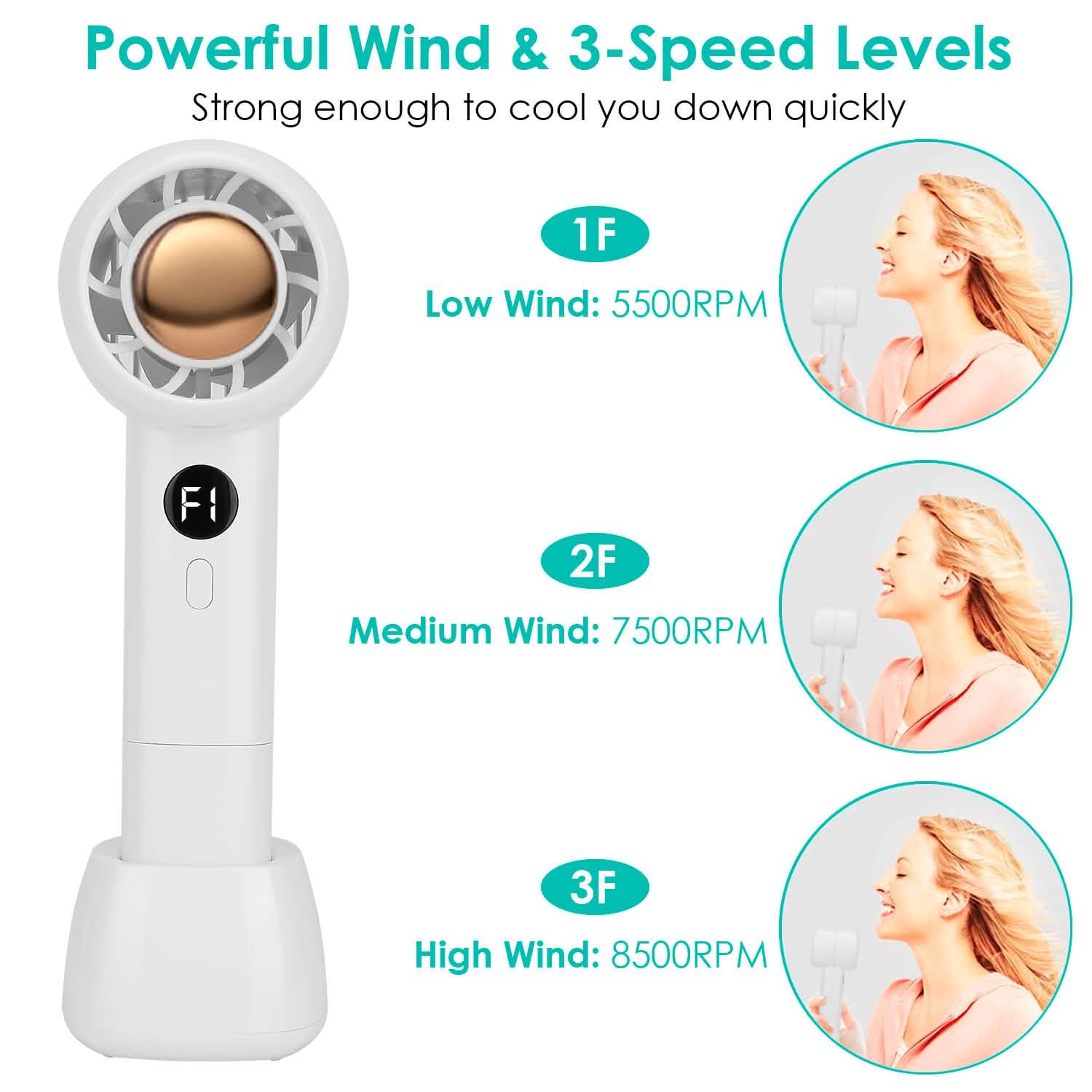Mini Portable USB Rechargeable Handheld Cooling Fan Household Appliances - Tophatter Daily Deals