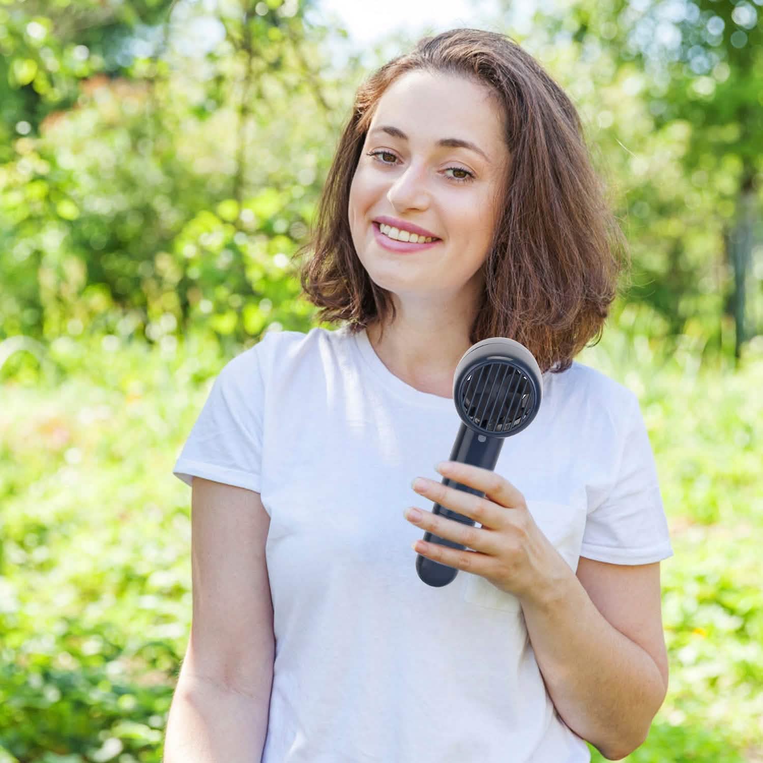 Mini Portable USB Rechargeable Handheld Cooling Fan Household Appliances - Tophatter Daily Deals