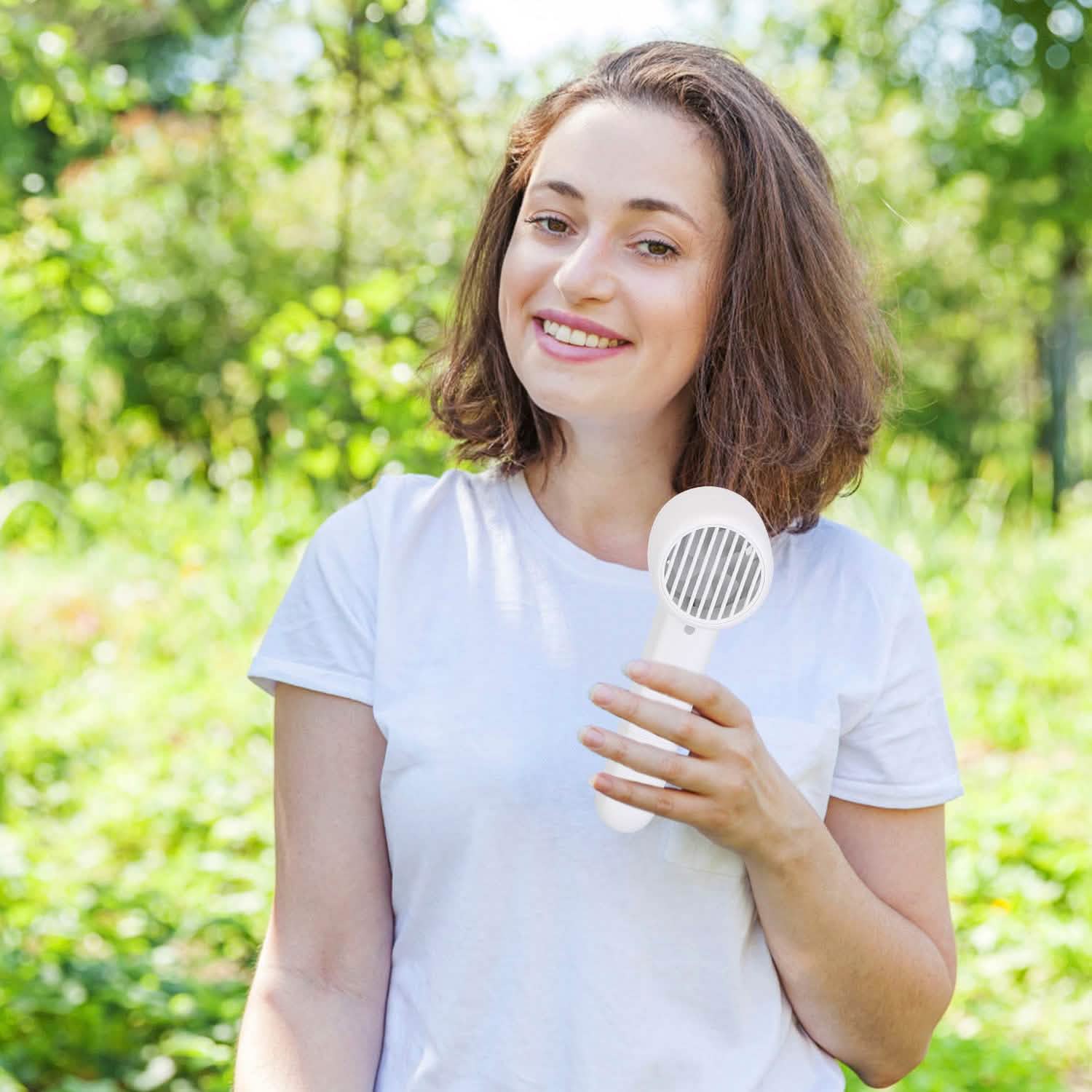 Mini Portable USB Rechargeable Handheld Cooling Fan Household Appliances - Tophatter Daily Deals