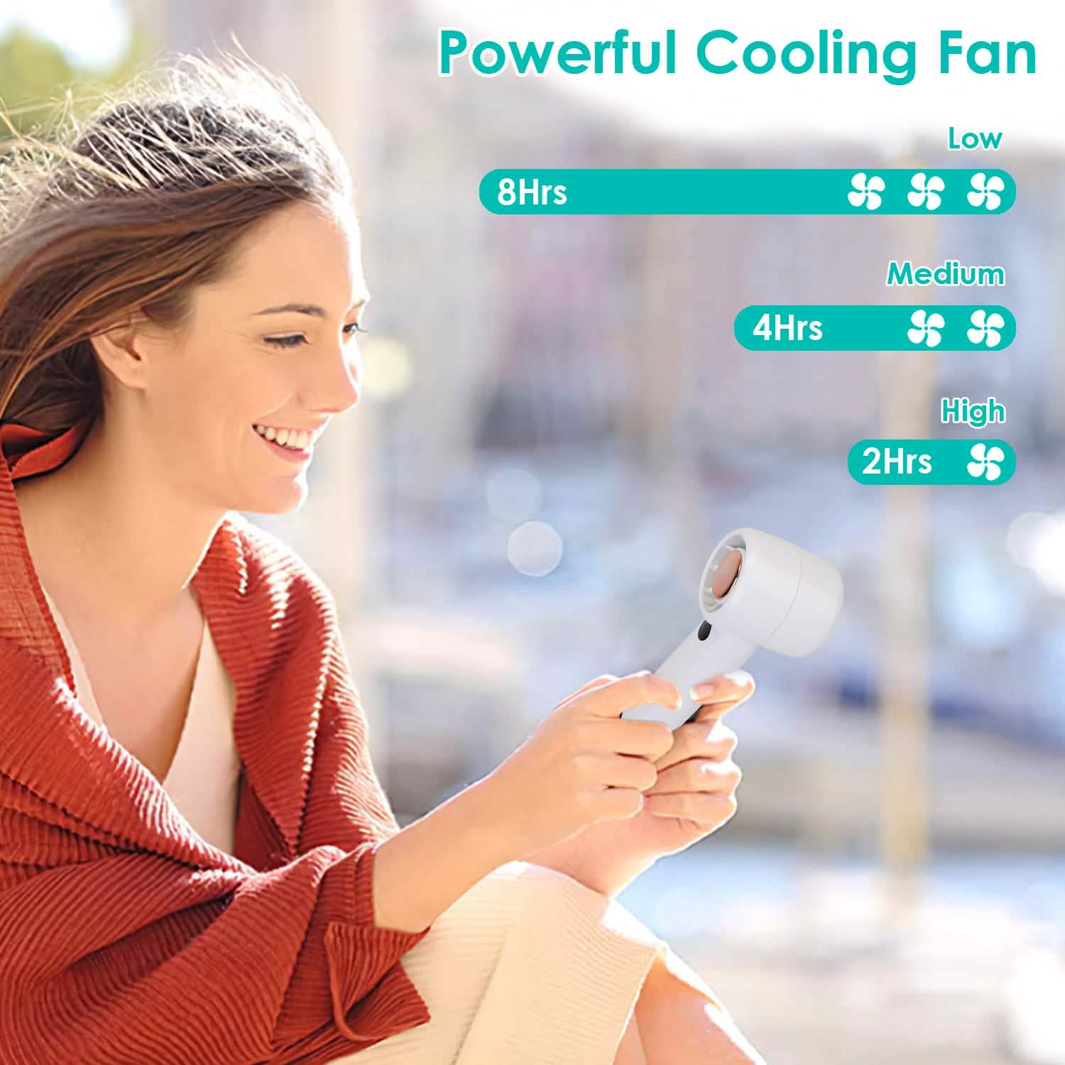 Mini Portable USB Rechargeable Handheld Cooling Fan Household Appliances - Tophatter Daily Deals