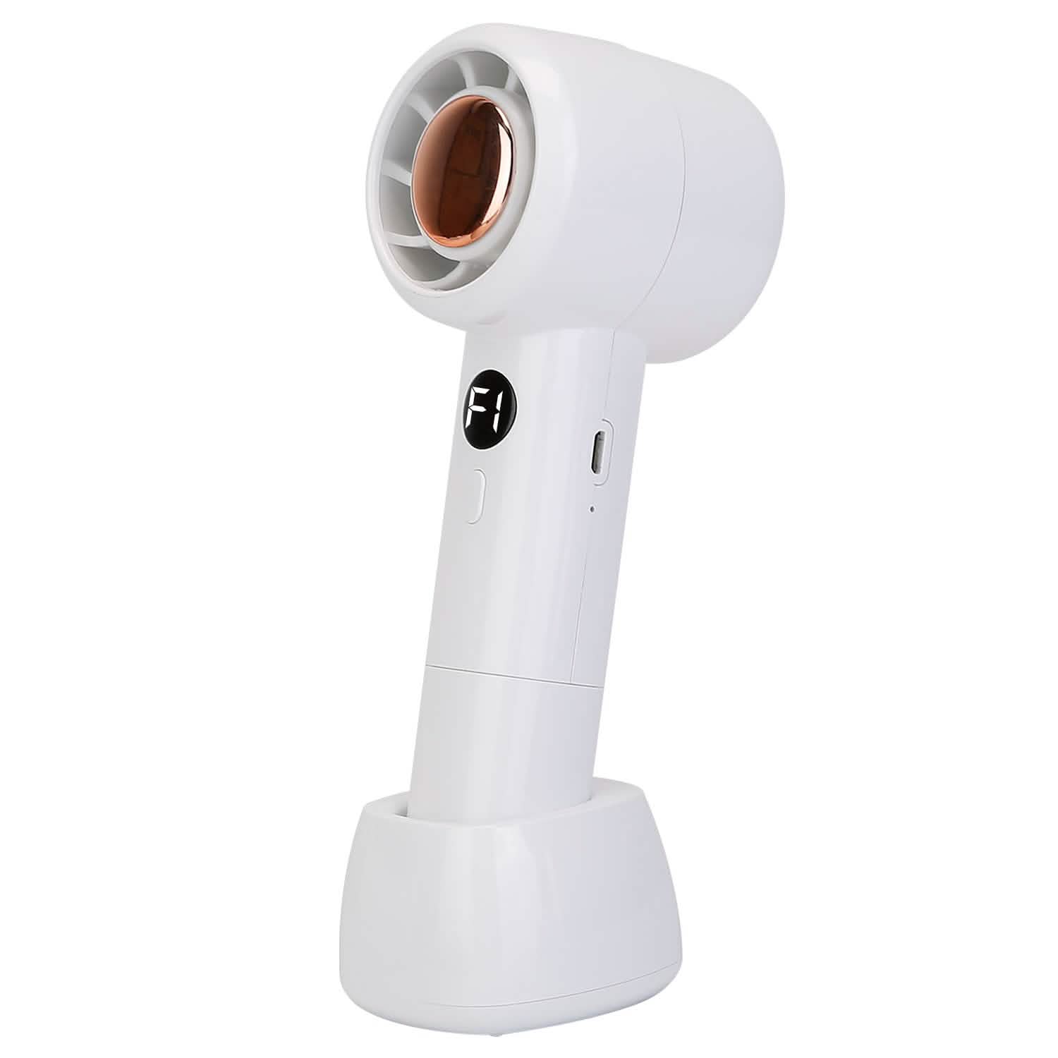 Mini Portable USB Rechargeable Handheld Cooling Fan White Household Appliances - Tophatter Daily Deals