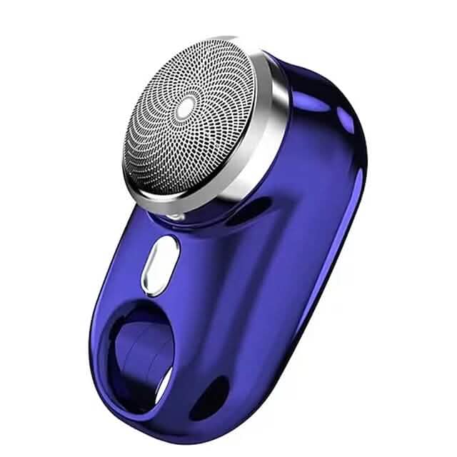 Mini-Shave Portable Electric Shaver for Men Blue Men's Grooming - Tophatter Daily Deals