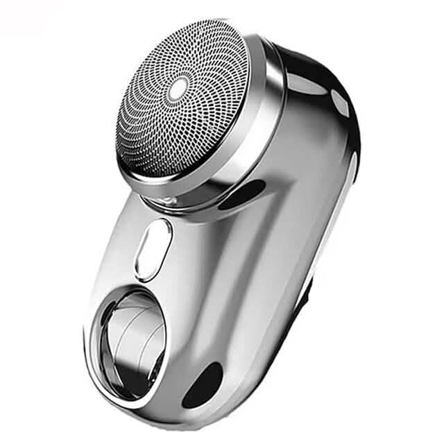Mini-Shave Portable Electric Shaver for Men Silver Men's Grooming - Tophatter Daily Deals