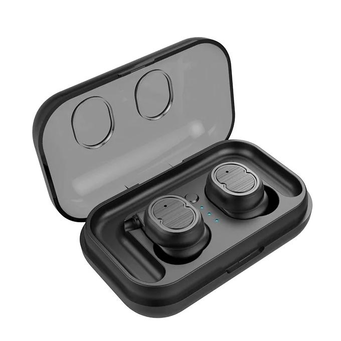 Mini True Wireless Earbuds TWS Touch Control Bluetooth 5.0 Headphone Black In-Ear Headphones - Tophatter Daily Deals