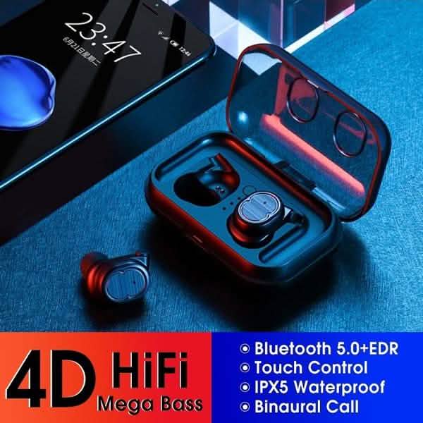 Mini True Wireless Earbuds TWS Touch Control Bluetooth 5.0 Headphone In-Ear Headphones - Tophatter Daily Deals