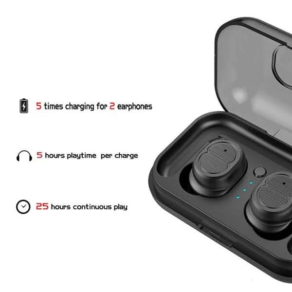 Mini True Wireless Earbuds TWS Touch Control Bluetooth 5.0 Headphone In-Ear Headphones - Tophatter Daily Deals