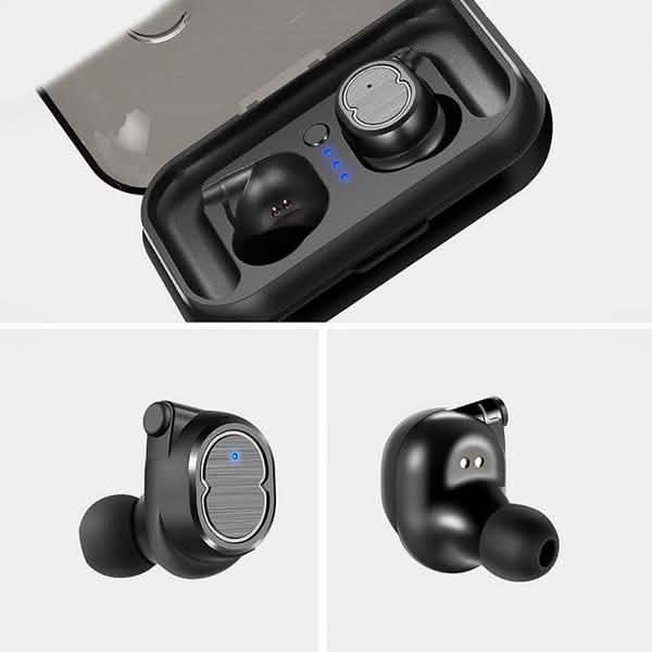 Mini True Wireless Earbuds TWS Touch Control Bluetooth 5.0 Headphone In-Ear Headphones - Tophatter Daily Deals