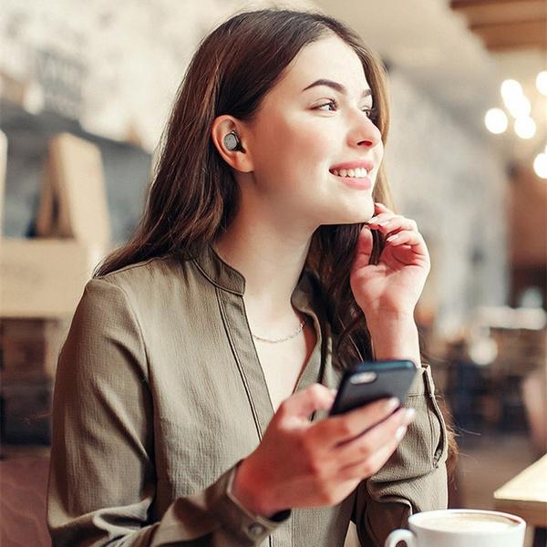 Mini True Wireless Earbuds TWS Touch Control Bluetooth 5.0 Headphone In-Ear Headphones - Tophatter Daily Deals