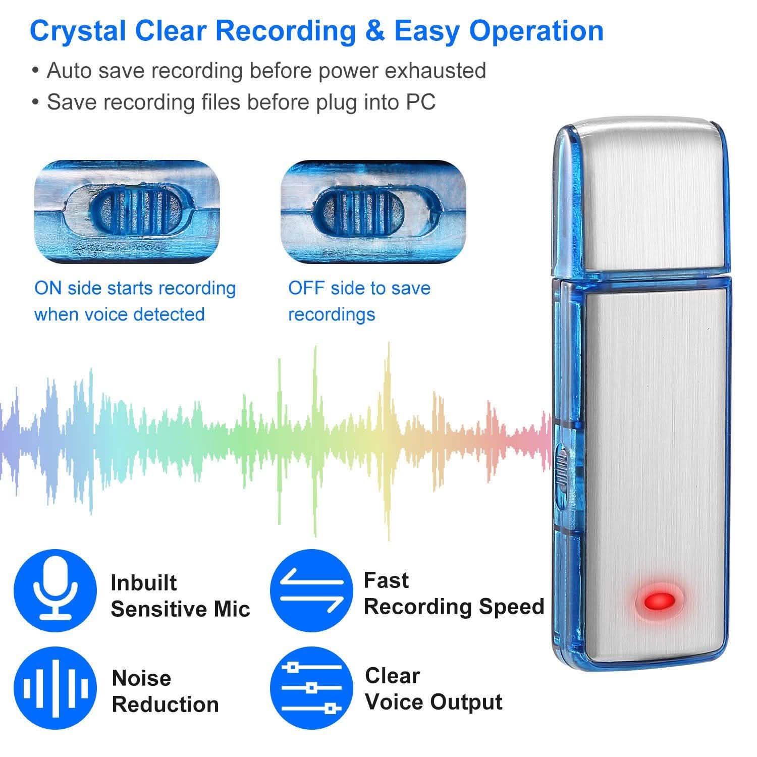Mini Voice Digital Sound Recorder Audio Accessories - Tophatter Daily Deals