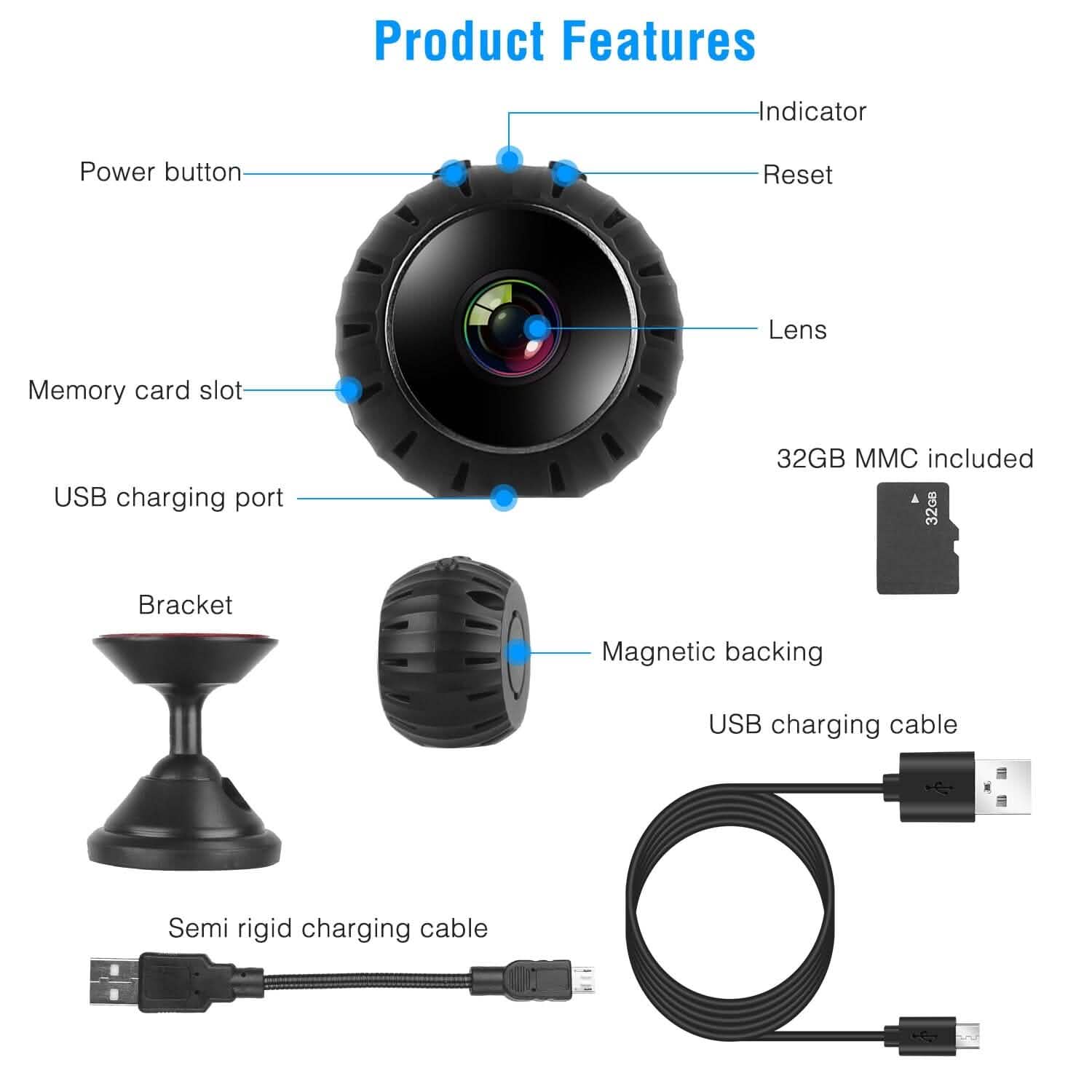 Mini Wireless Camera Wifi IR Night Vision HD 1080P Home Security Smart Home & Security - Tophatter Daily Deals