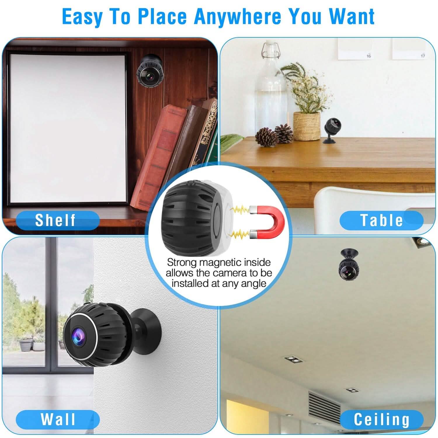 Mini Wireless Camera Wifi IR Night Vision HD 1080P Home Security Smart Home & Security - Tophatter Daily Deals