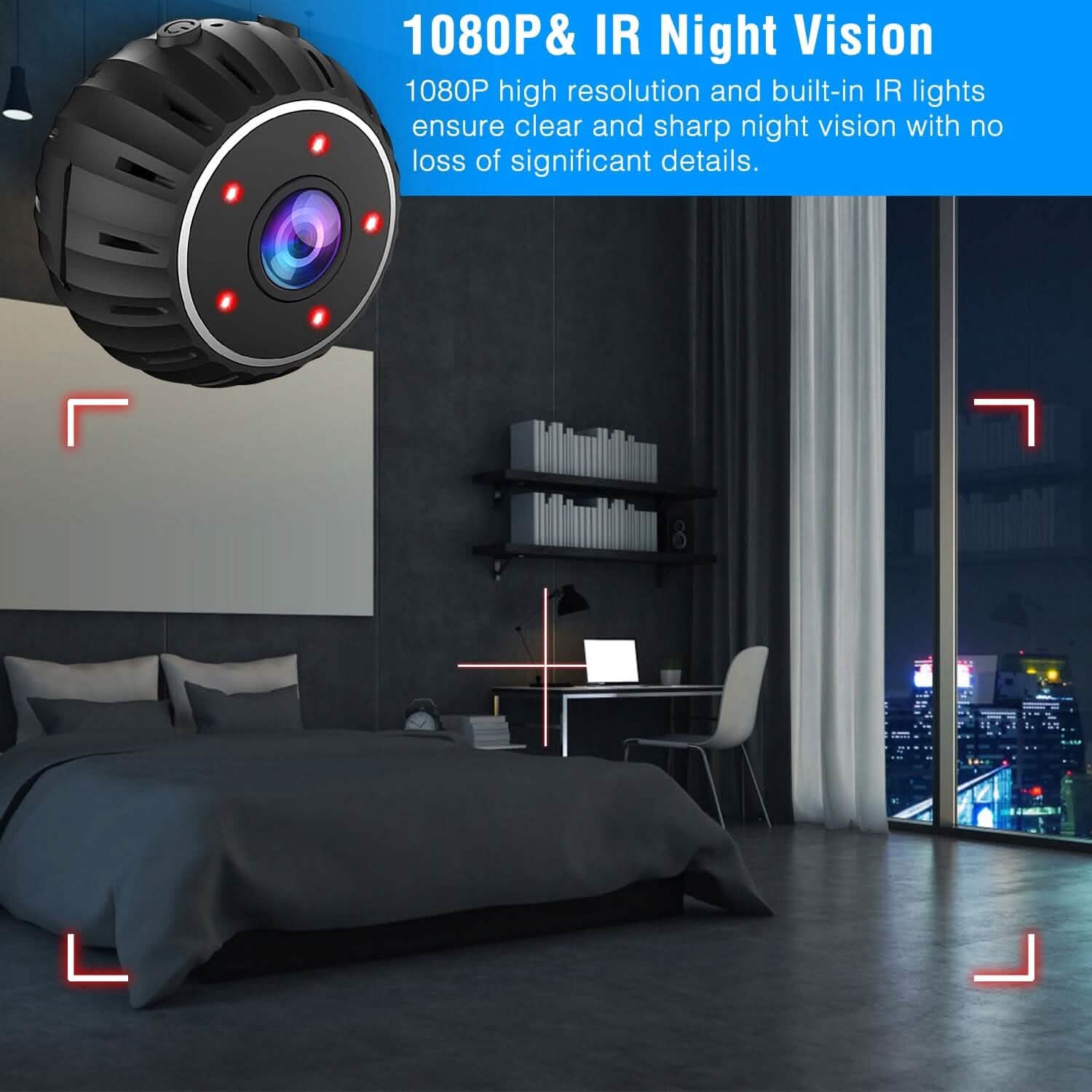 Mini Wireless Camera Wifi IR Night Vision HD 1080P Home Security Smart Home & Security - Tophatter Daily Deals